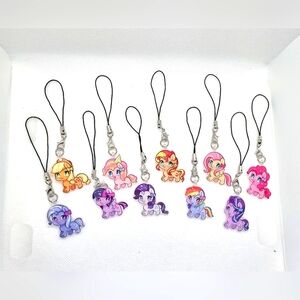 My Little Pony Phone Charms! Handmade Chibi Pony - Pinkiepie Starlight Glimmer..